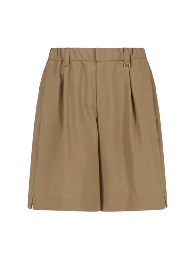 Laminar Bermudas Mit Elastischem Bund In Brown