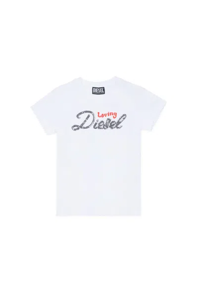 Diesel Sequin T-shirt In White
