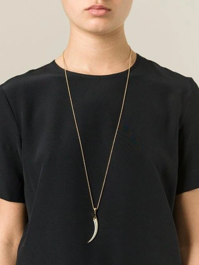 Shop Shaun Leane 'knife Edge' Long Necklace In Gold Ivory