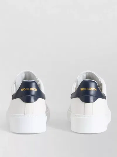 Woolrich White Leather Sneakers In White