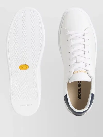 Woolrich White Leather Sneakers In White