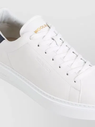 Woolrich White Leather Sneakers In White