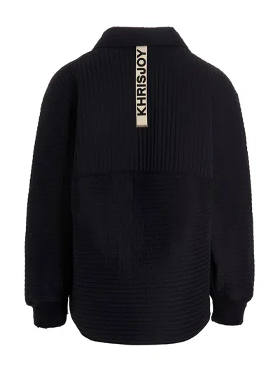 Khrisjoy Navy Blue Chore Quilted Down Jacket In Black