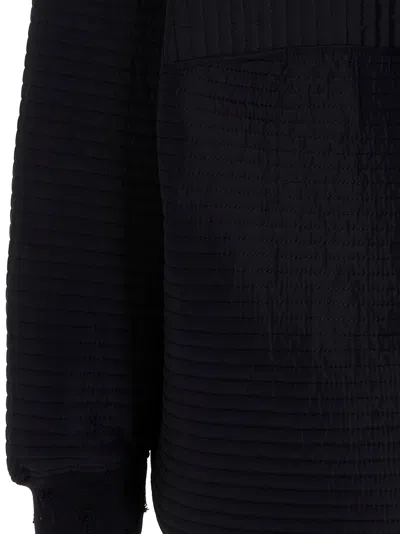 Khrisjoy Navy Blue Chore Quilted Down Jacket In Black