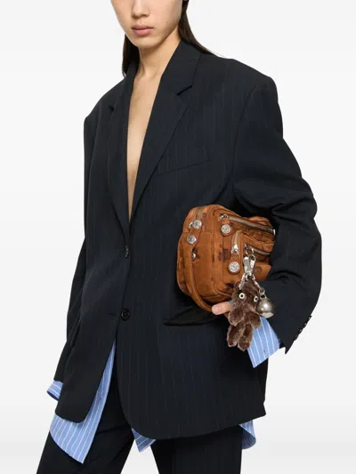 Acne Studios Keychains Brown In Brown