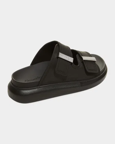 Alexander Mcqueen Elevated Rubber Sandals For Women In Black