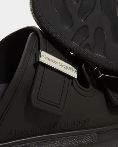 Alexander Mcqueen Elevated Rubber Sandals For Women In Black