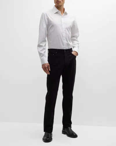 Ag Everett Slim-straight Twill Pants In Black