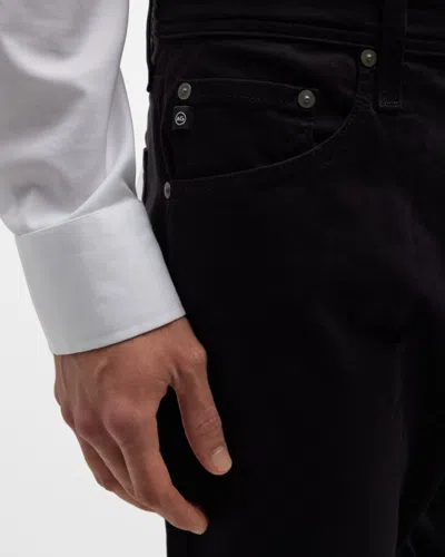 Ag Everett Slim-straight Twill Pants In Black