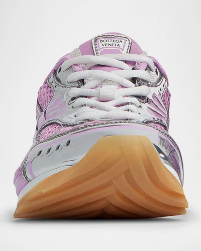 Bottega Veneta Orbit Mesh Technical Fabric Lace Up Sneakers In Multi