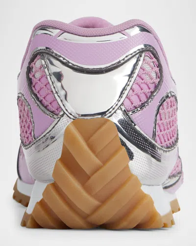 Bottega Veneta Orbit Mesh Technical Fabric Lace Up Sneakers In Multi