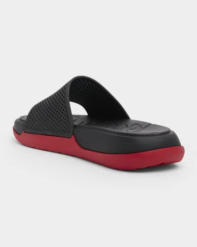 Christian Louboutin Louboutin Slides And Clogs Easy Breezy Men Rubber Black In Black