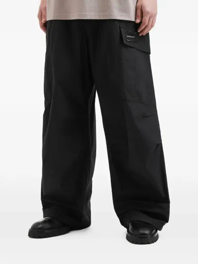 Five Cm Patch-pocket Trousers In Black