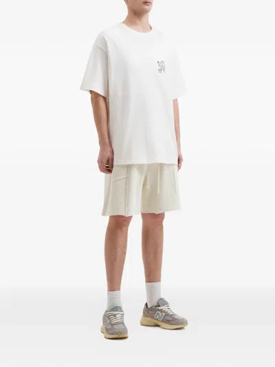 Five Cm Drawstring Panelled Shorts In Neutral