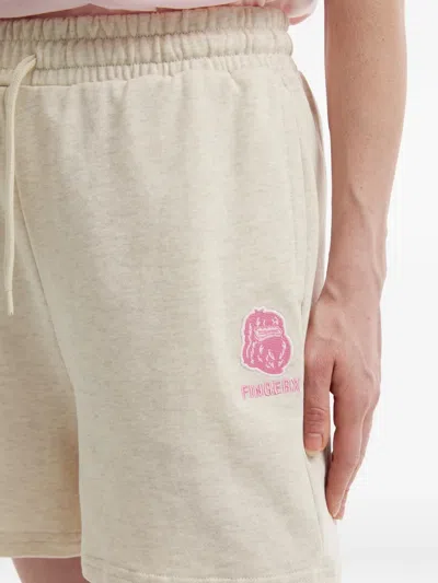 Fingercroxx Drawstring Patch Shorts In Neutral