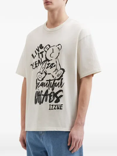 Izzue Graphic Print T-shirt In White