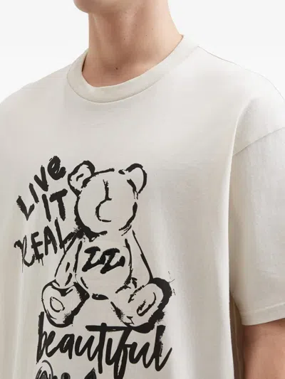 Izzue Graphic Print T-shirt In White