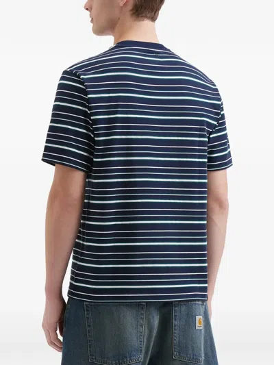 Izzue Striped-pattern T-shirt In Blue