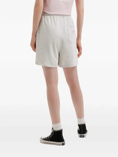 Fingercroxx Drawstring Patch Pocket Shorts In Gray