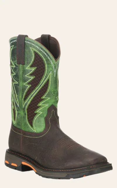 Ariat Workhog Wide Square Toe Venttek Composite Toe In Brown