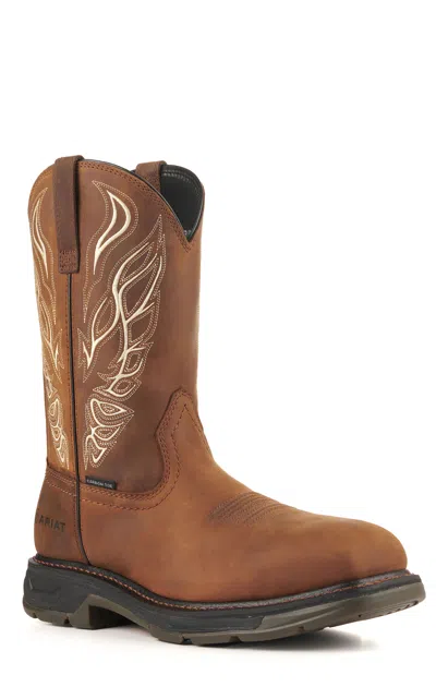 Ariat Workhog Xt Phoenix Carbon Toe Work Boots In Brown