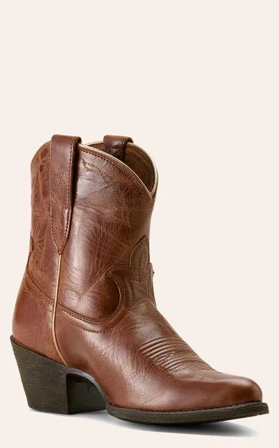 Ariat Maggie J Toe Short Western Boot In Brown