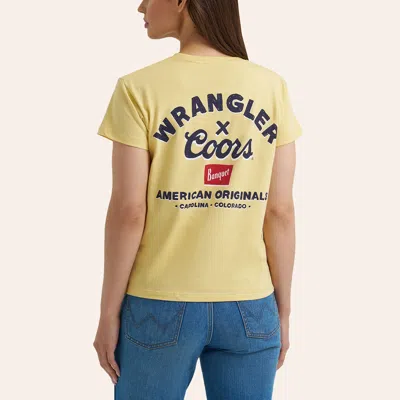 Wrangler X Coors Women's Yellow Logo Graphic T-shirt