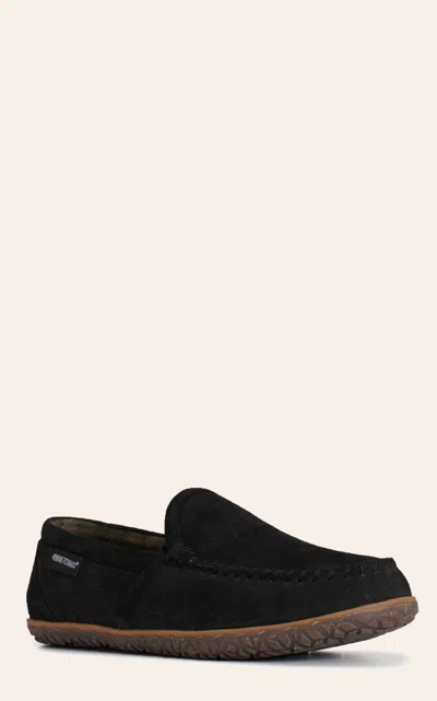 Minnetonka Tilden Moccasin Slipper In Black