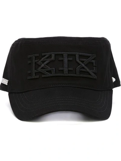 Ktz X New Era Embroidered Logo Military Cap In Black