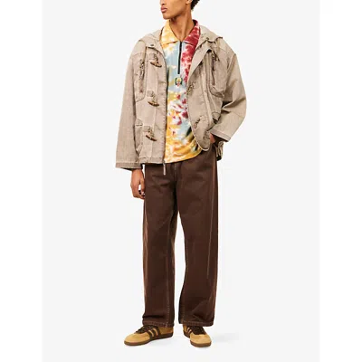 Braindead Mens Brown Multi-pocket Toggle Woven Jacket In Brown