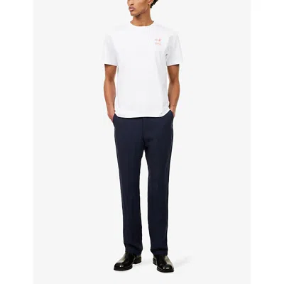 Percival Tailored Linen Trousers In Gray
