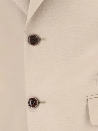 Lardini Single-breasted Blazer In Neutral