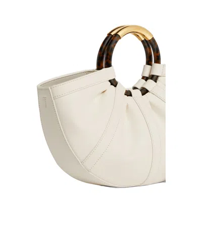 Coccinelle Medium Shell Ring-handle Tote Bag In White