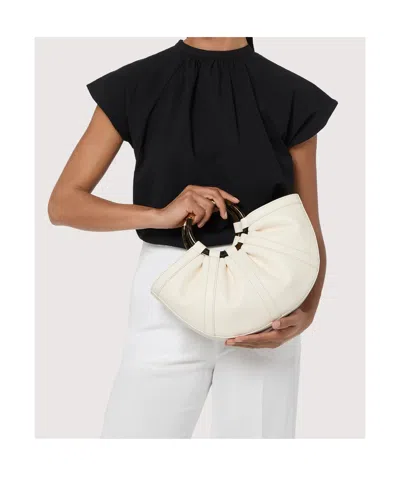 Coccinelle Medium Shell Ring-handle Tote Bag In White