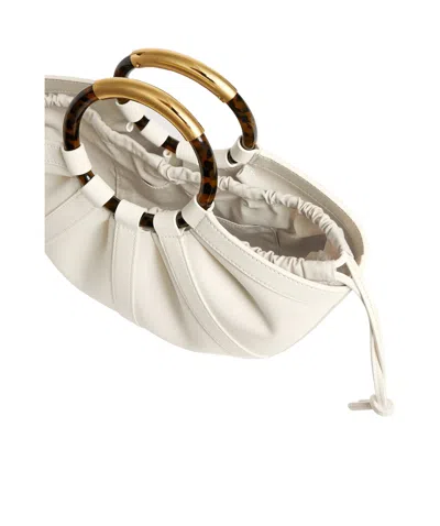 Coccinelle Medium Shell Ring-handle Tote Bag In White