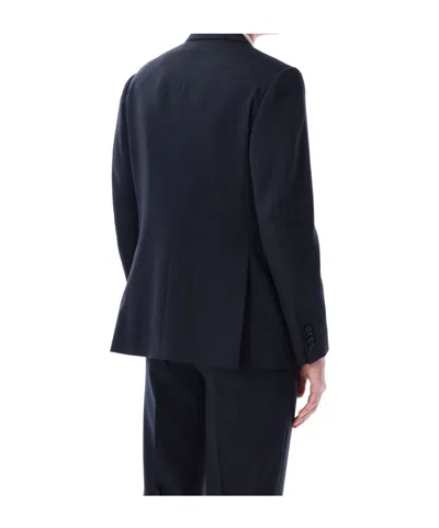 Lardini Soiree Double Breasted Four Button Jacket In Blue