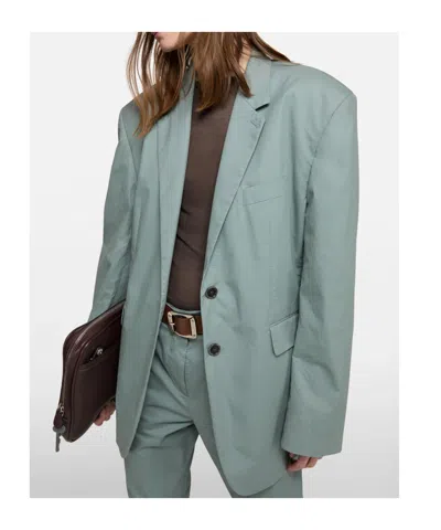 Acne Studios Suit Jacket With Scarf In Multi