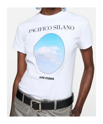 Acne Studios Fitted Graphic T-shirt In White
