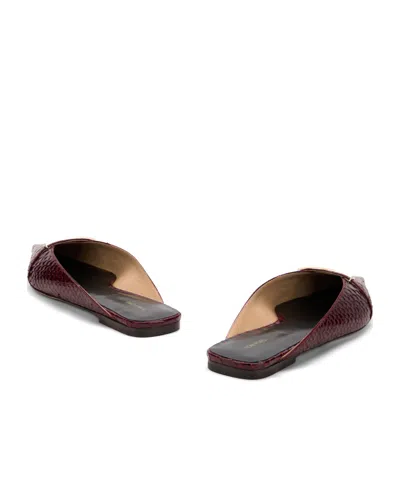 Tom Ford Julianne Patent Python-printed Mules In Brown