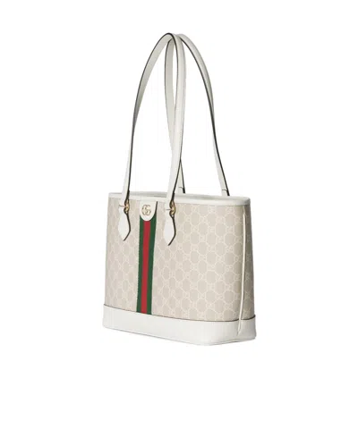 Gucci Ophidia Medium Tote Bag In White
