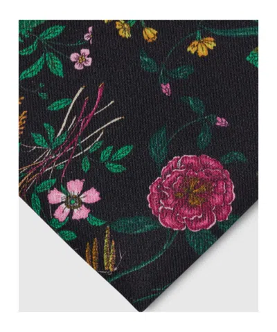 Gucci Printed Silk Tie In Multi