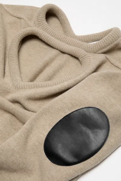 Acne Studios Elbow-patch V-neck Sweater In Brown