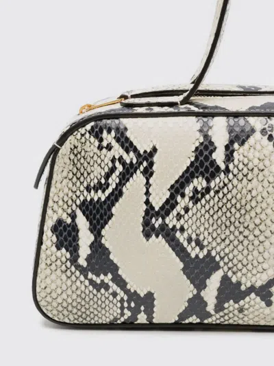 Khaite Simona Python-embossed Leather Shoulder Bag In Animal Print
