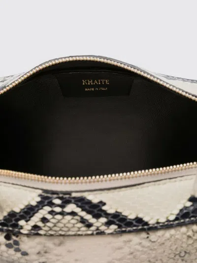 Khaite Simona Python-embossed Leather Shoulder Bag In Animal Print