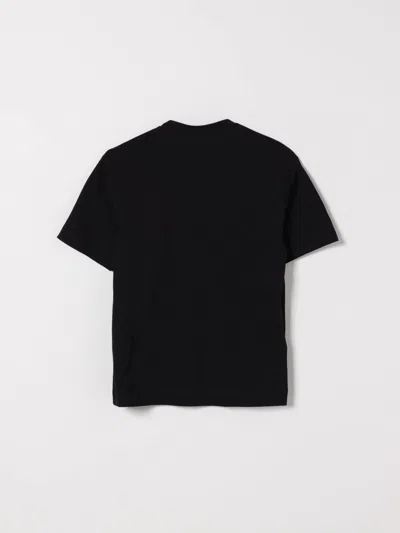 Marni Jersey T-shirt With Logo Embroidery Kids In Black