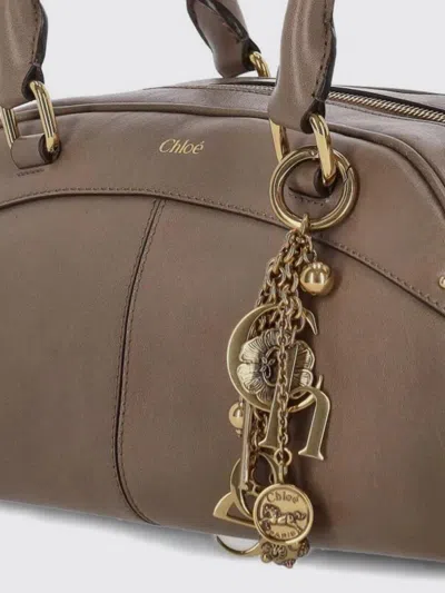 Chloé Bowling Calf Leather Shoulder Bag In Brown