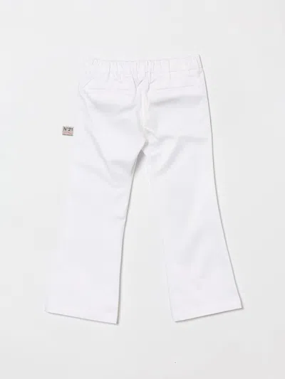 N°21 Belt-loop Trousers In White