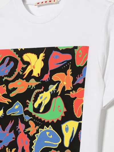 Marni Dinosaur-graphic T-shirt In Pattern