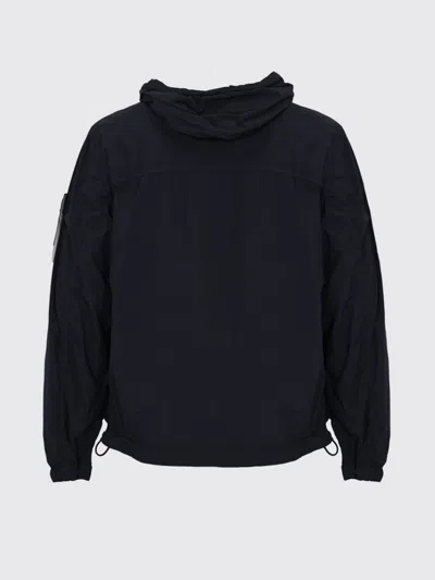 Stone Island Hooded Flap-pocket Jacket In Blue