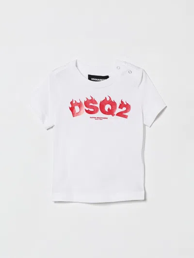 Dsquared2 Flame Graphic T-shirt In White
